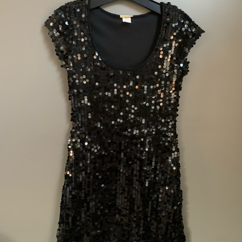 Sequence Dress in Black for Holiday Celebrations!